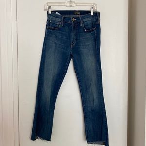 Mother cropped flare jean